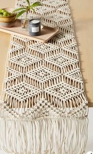 Anthropologie Deedra Macrame Table Runner